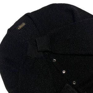 Vintage 80’s Mohair Fine Wool Black Cardigan Top Sweater Size 20/Men’s Small
